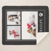 Paw Print | Hund oder Welpe mit mehreren Fotos Sherpadecke (Vorderseite (Horizontal))