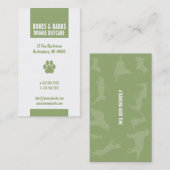 Paw Print Hund Pflegeolif Visitenkarte (Vorne/Hinten)