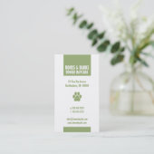 Paw Print Hund Pflegeolif Visitenkarte (Stehend Vorderseite)