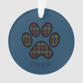 Paw Print Kariert Fall Fashion Fashion Hund Liebha Ornament