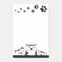 "Paw Print" Katze Post-it