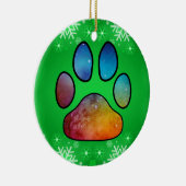 Paw Print Keramik Ornament (Rechts)