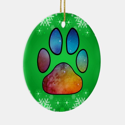 Paw Print Keramik Ornament (Rechts)