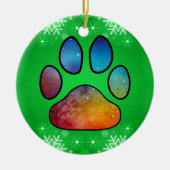Paw Print Keramik Ornament (Vorne)