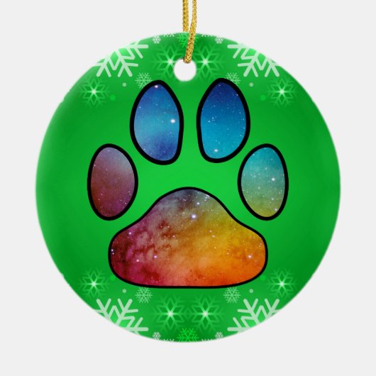Paw Print Keramik Ornament (Vorne)