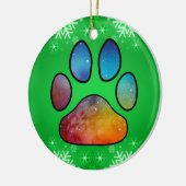 Paw Print Keramik Ornament (Links)