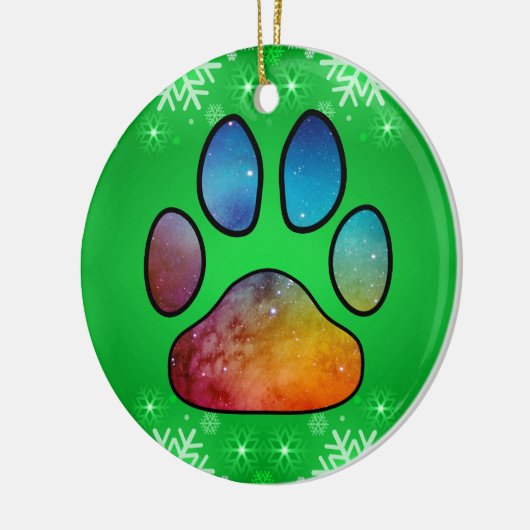 Paw Print Keramik Ornament (Links)