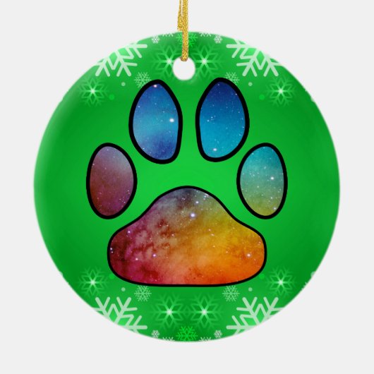 Paw Print Keramik Ornament (Hinten)