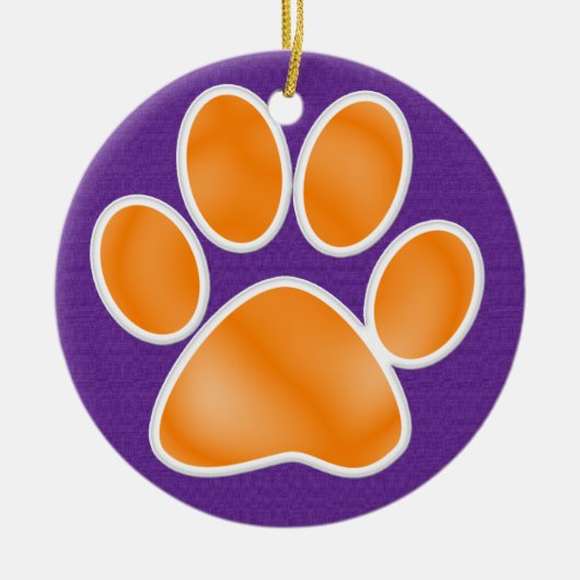 Paw Print Keramik Ornament (Vorne)