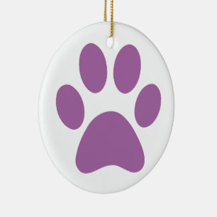 Paw Print Keramik Ornament