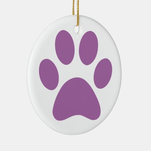 Paw Print Keramik Ornament (Rechts)