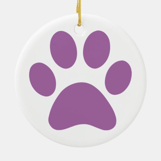 Paw Print Keramik Ornament (Hinten)
