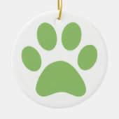 Paw Print Keramik Ornament (Vorne)