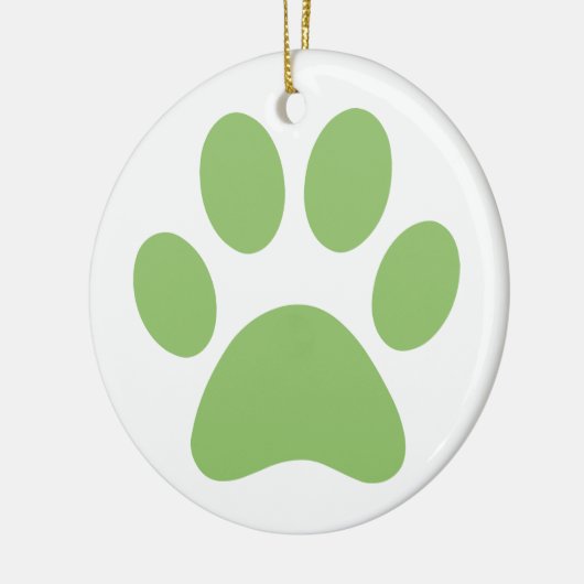 Paw Print Keramik Ornament (Links)