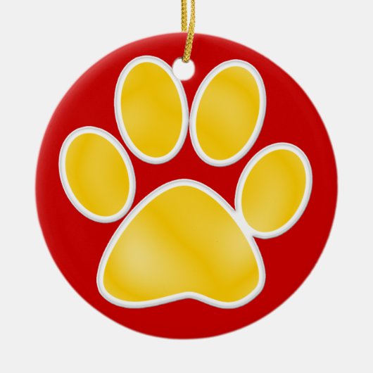 Paw Print Keramikornament (Vorne)