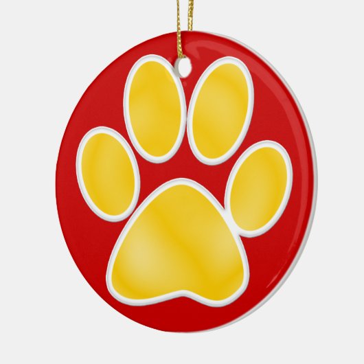 Paw Print Keramikornament (Links)
