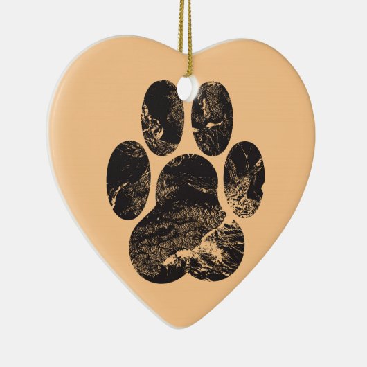 Paw Print Keramikornament (Rechts)