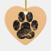 Paw Print Keramikornament (Vorne)