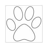 Päw Print Kontur Verlassen Pet Cat Dog Moderner gr Gummistempel (Prägung)