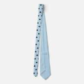 Paw Print Light Blue Neck Tie Krawatte (Rückseite)