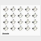 Paw Print Monogram Sticker (Blatt)