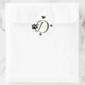 Paw Print Monogram Sticker (Tasche)