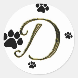 Paw Print Monogram Sticker