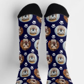Paw Print Navy Socks Socken (Oben)