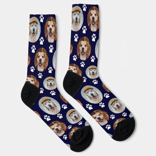 Paw Print Navy Socks Socken (Rechts)