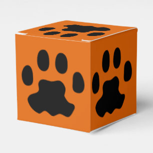 Paw Print Orange Gevor Box Geschenkschachtel
