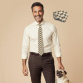 Paw Print Pattern Earthy Sand Krawatte