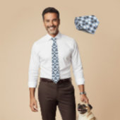 Paw Print Pattern Silver Blue Krawatte