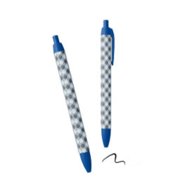 Paw Print Pattern Silver Blue Kugelschreiber