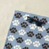 Paw Print Pattern Silver Blue Strandtuch (Beispiel)