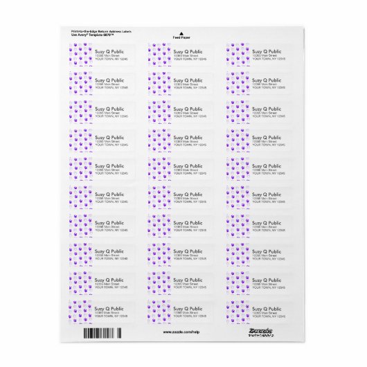 Paw Print Personal Address Labels (Vorne)