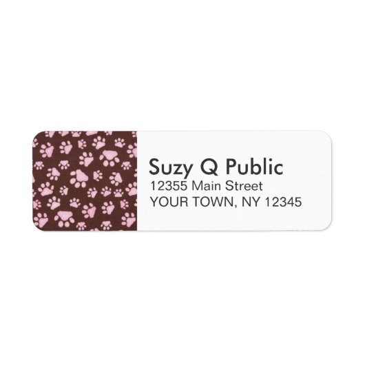 Paw Print Personal Address Labels (Vorne)
