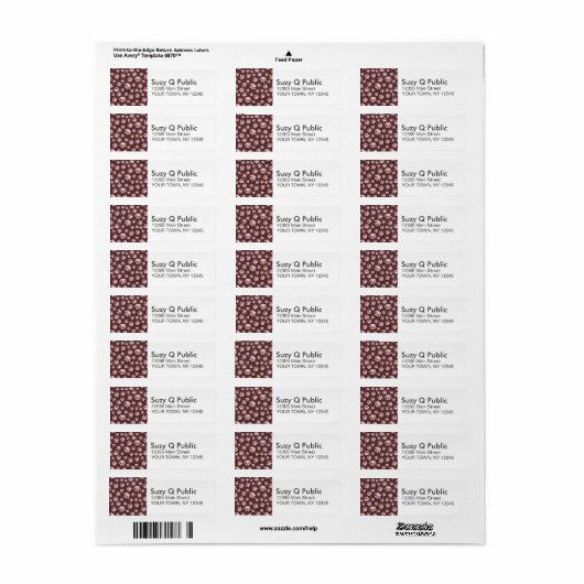 Paw Print Personal Address Labels (Vorne)