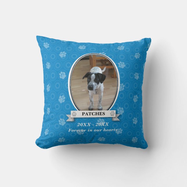 Paw Print Pet Memorial American MoJo Pillow Kissen (Vorderseite)