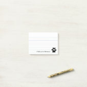 Paw Print Post-it Klebezettel (Auf Schreibtisch)