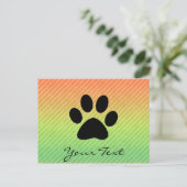 Paw Print Postkarte (Stehend Vorderseite)