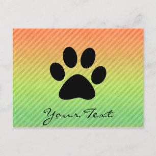 Paw Print Postkarte