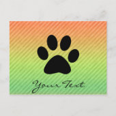 Paw Print Postkarte (Vorderseite)