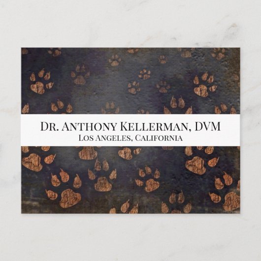 Paw Print Postkarte (Vorderseite)