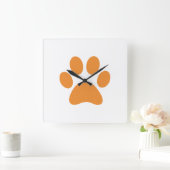 Paw Print      Quadratische Wanduhr (Zuhause)