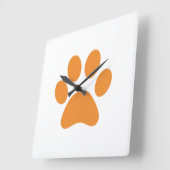 Paw Print      Quadratische Wanduhr (Winkel)