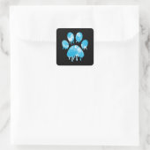 Paw Print Quadratischer Aufkleber (Tasche)