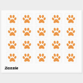 Paw Print Quadratischer Aufkleber (Blatt)
