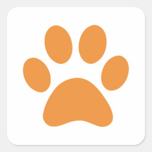 Paw Print Quadratischer Aufkleber