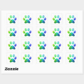Paw Print Quadratischer Aufkleber (Blatt)