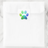 Paw Print Quadratischer Aufkleber (Tasche)